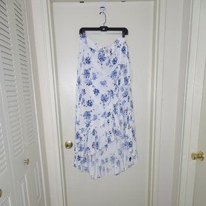 Floral Ruffled Maxi Skirt
